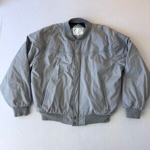 Arnold Palmer Vintage Gray Bomber Jacket Mens XL Full Zip Insulated‎